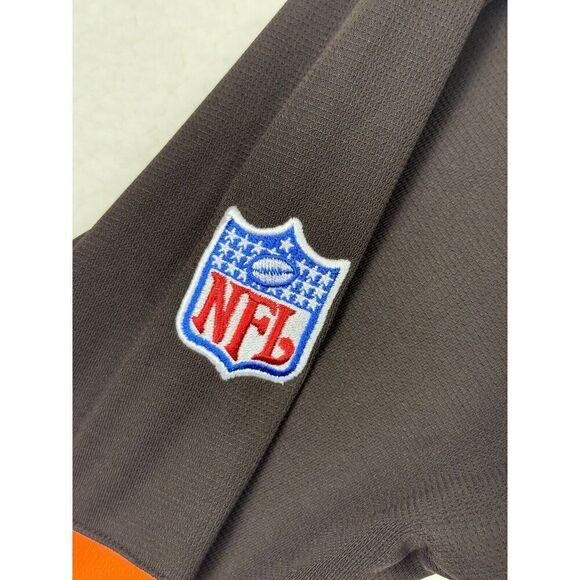 NEW Cleveland Browns Shirt Mens Brown Reebok Polo Golf Short Sleeve NFL Sz Large - Picture 7 of 9